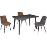Обеденные столы HAGEN-120 дуб антрацит / чёрный  фото 3 — New Style of Furniture