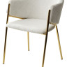 Стулья для кухни Стул DILL WZ2042-18 белая галька, фактурный велюр / золотой каркас М-City фото 2 — New Style of Furniture