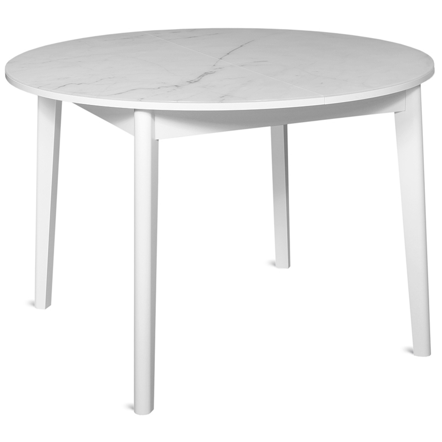 Обеденные столы DENISE сатин белый мрамор / белый фото 1 — New Style of Furniture