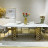 Стол CHIAVARI 220 KL-188 Контрастный мрамор матовый, итальянская керамика / Шампань, ®DISAUR