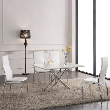 Стол-трансформер B2219 AG белый / хром — New Style of Furniture