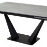 Керамические столы Стол Ниагара 160 Темно-серый мрамор с белыми прожилками, керамика / черный каркас М-City фото 2 — New Style of Furniture