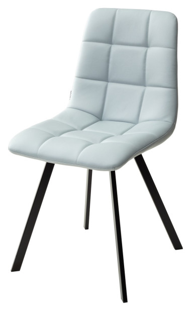 Стул CHILLI SQUARE HK017-35 серо-голубой, PU/ черный каркас М-City — New Style of Furniture