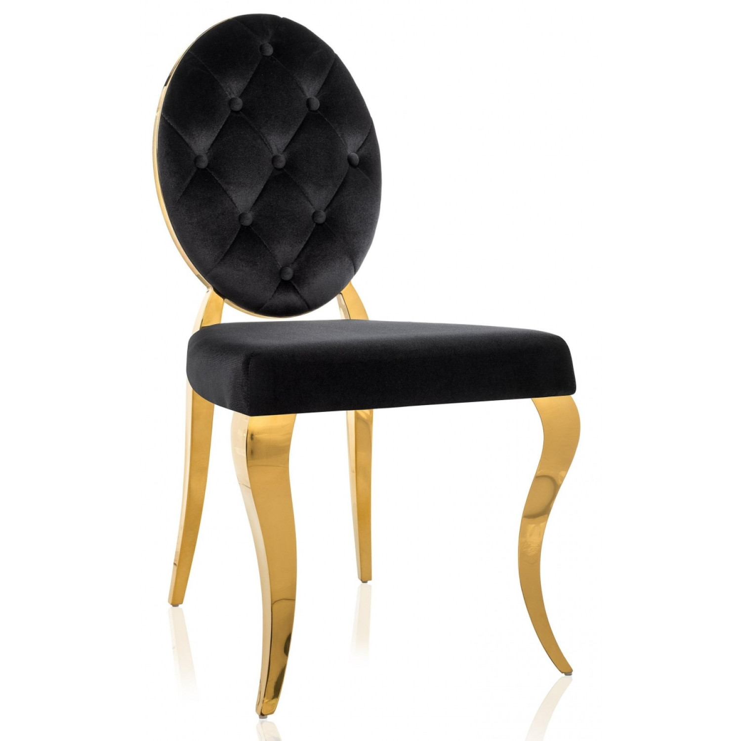 Стулья на металлокаркасе Odda черный / золотой фото 1 — New Style of Furniture