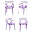 Комплект из 4-х стульев Masters прозрачный сиреневый