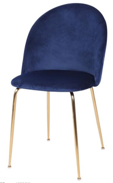 Стул PRESLEY BLUVEL-03 светло-серый / золотой каркас М-City — New Style of Furniture