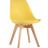 Frankfurt желтый, сиденье из сочетания пластика и экокожи, ножки деревянные