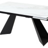 Стеклянные столы Стол Купер 160 Белый мрамор, стекло / черный каркас М-City фото 2 — New Style of Furniture