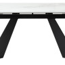 Стеклянные столы Стол Купер 160 Белый мрамор, стекло / черный каркас М-City фото 4 — New Style of Furniture