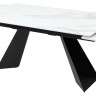 Стеклянные столы Стол Купер 160 Белый мрамор, стекло / черный каркас М-City фото 6 — New Style of Furniture