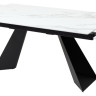 Стеклянные столы Стол Купер 160 Белый мрамор, стекло / черный каркас М-City фото 7 — New Style of Furniture
