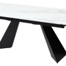 Стеклянные столы Стол Купер 160 Белый мрамор, стекло / черный каркас М-City фото 8 — New Style of Furniture