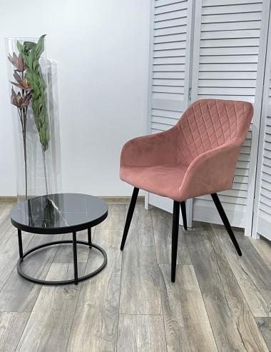 Стул BRANDY BLUVEL-52 розовый/ черный каркас, М-City — New Style of Furniture