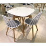 Обеденные столы Стол TAGETES 80 белый / массив бука фото 2 — New Style of Furniture