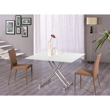 Стол-трансформер B2219S-8 белый / серебристый — New Style of Furniture