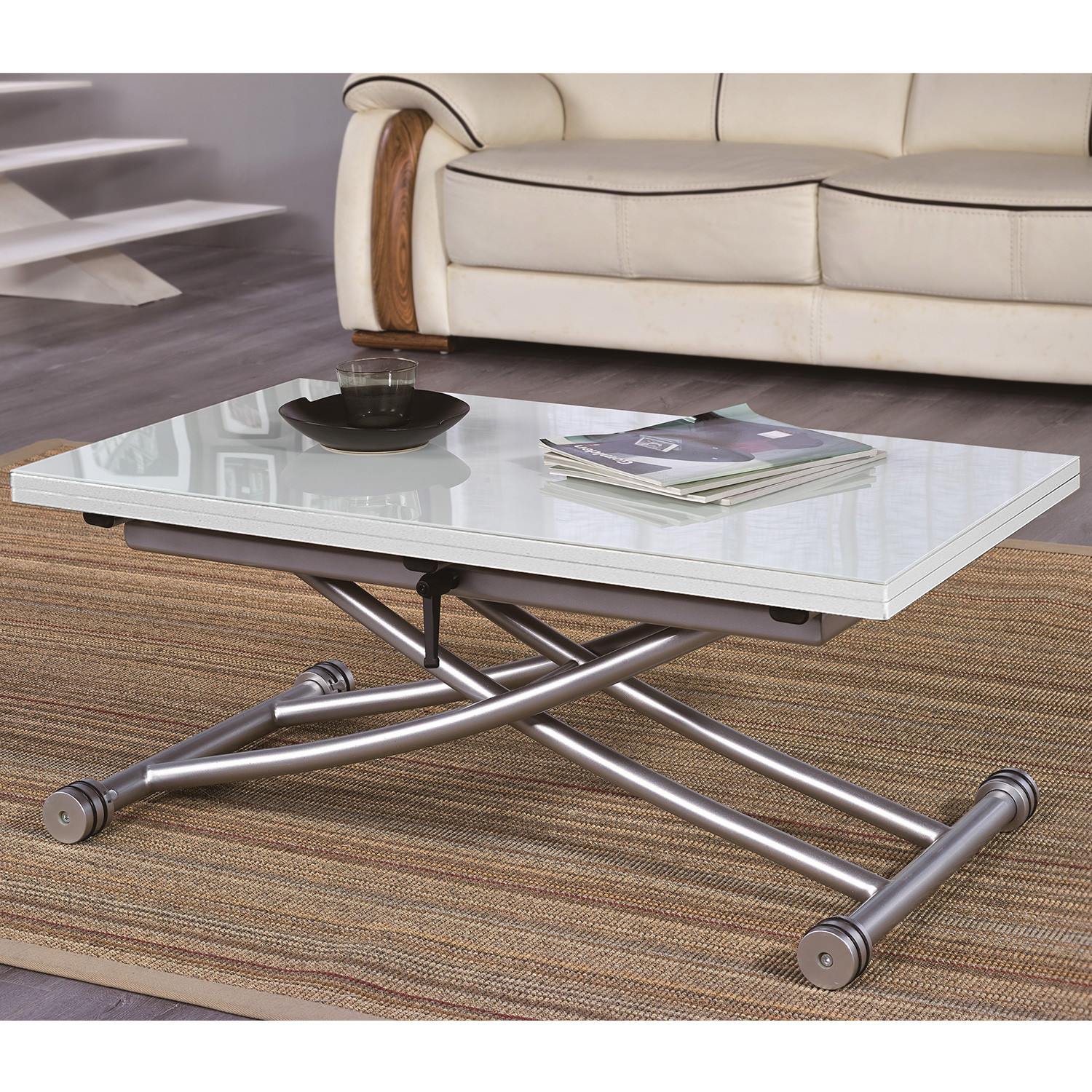 Столы-трансформеры B2219S-8 белый / серебристый фото 1 — New Style of Furniture