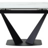 Стеклянные столы Стол Ниагара 160 Белый мрамор, стекло / черный каркас М-City фото 3 — New Style of Furniture