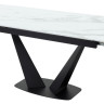 Стеклянные столы Стол Ниагара 160 Белый мрамор, стекло / черный каркас М-City фото 5 — New Style of Furniture