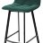 Полубарный стул CHILLI-QB SQUARE зеленый #19, велюр / черный каркас (H=66cm) М-City