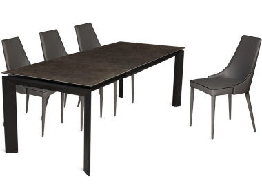 Керамический стол LARS-140 керамика антрацит / антрацит — New Style of Furniture