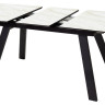 Стеклянные столы Стол Морис 140 Бежевый мрамор, стекло / черный каркас М-City фото 6 — New Style of Furniture