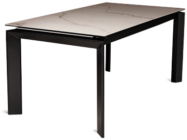 Керамический стол LARS-160 мрамор / чёрный — New Style of Furniture