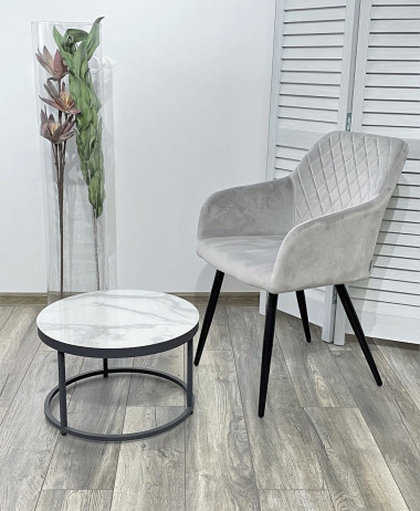 Стул BRANDY BLUVEL-03 светло-серый/ черный каркас, М-City — New Style of Furniture