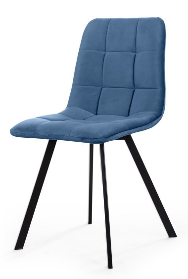 Стул CHILLI-Q SQUARE синий #29, велюр / черный каркас М-City — New Style of Furniture