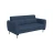 Siena диван-кровать прямой с подлокотниками, бархат синий 29
