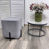 Стулья для кухни Пуф для гостиной ФЕЛИКС квадратный серый #27, велюр / черный каркас М-City фото 2 — New Style of Furniture