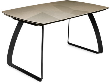 Керамический стол LORENZO- PK печворк / чёрный — New Style of Furniture