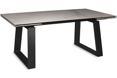 Керамический стол LEONARDO мрамор / чёрный — New Style of Furniture