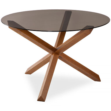 Круглый стол CROSS коричневый / дуб — New Style of Furniture