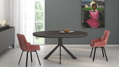 Круглый стол LORAN антрацит — New Style of Furniture