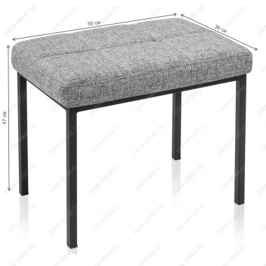 Дион рогожка графит / черный матовый лаунж кресло — New Style of Furniture