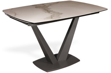 Керамический стол VITO-120 мрамор / антрацит  — New Style of Furniture