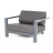 &quot;Гранада&quot; кресло алюминиевое, цвет темно-серый (RAL7024) муар, ткань темно-серая 027