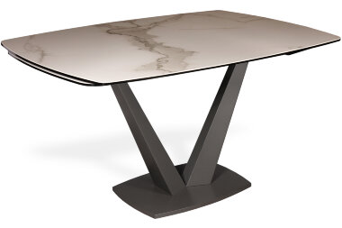 Керамический стол VITO-140 мрамор / антрацит   — New Style of Furniture