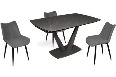 Керамический стол VITO-140 серый камень / антрацит — New Style of Furniture