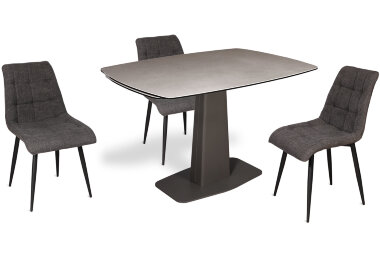 Керамический стол COLOMBO серый / антрацит — New Style of Furniture