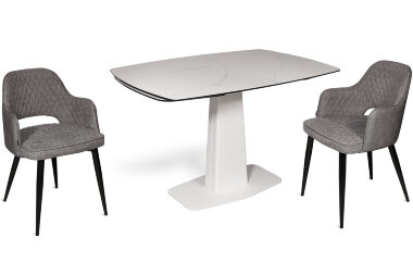 Керамический стол COLOMBO белый / белый матовый — New Style of Furniture
