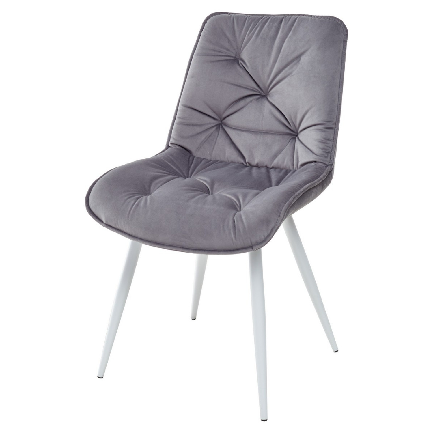 Металлические стулья Стул MONACO UF910-05 DARK GREY, велюр/белый каркас M-City фото 1 — New Style of Furniture