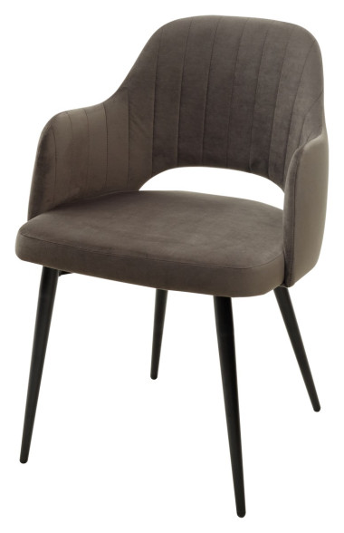 Стул FANTINE-LA ГРАФИТ #14, велюр / черный каркас М-City — New Style of Furniture