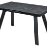 Керамические столы Стол Морис 140 Темно-серый мрамор матовый, керамика / черный каркас М-City фото 1 — New Style of Furniture