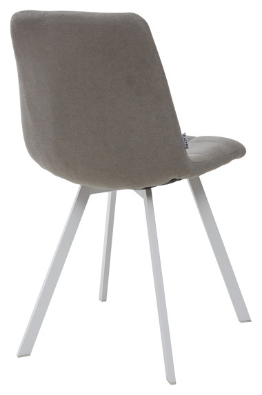 Стул CHILLI SQUARE UF860-08B серый, ткань / белый каркас М-City — New Style of Furniture