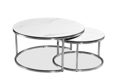 Журнальный стол AMATO белый мрамор / сталь — New Style of Furniture