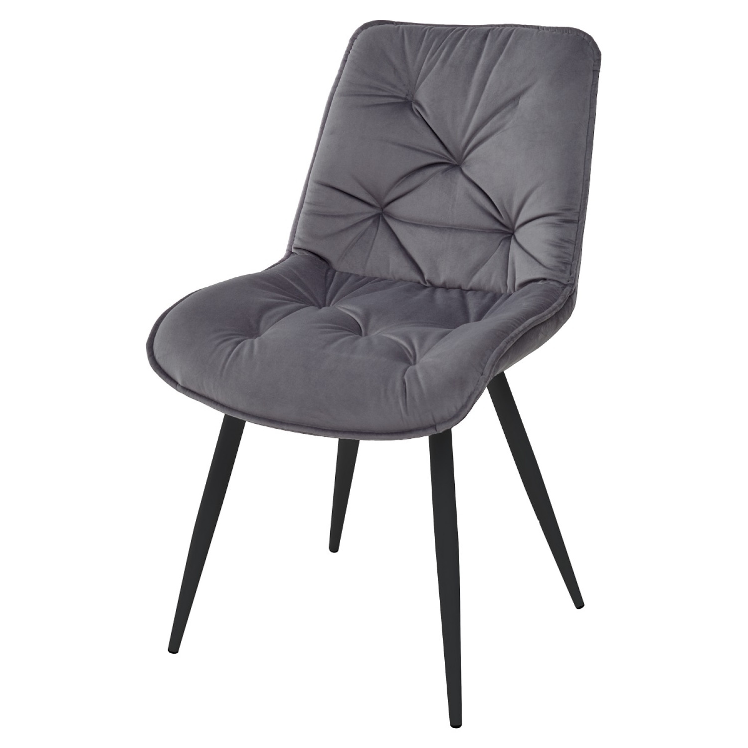 Металлические стулья Стул MONACO UF910-05 DARK GREY, велюр/черный каркас M-City фото 1 — New Style of Furniture