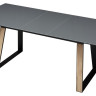 Стеклянные столы Стол Франк 160 Графит, стекло / Дуб Галифакс, черный М-City фото 6 — New Style of Furniture