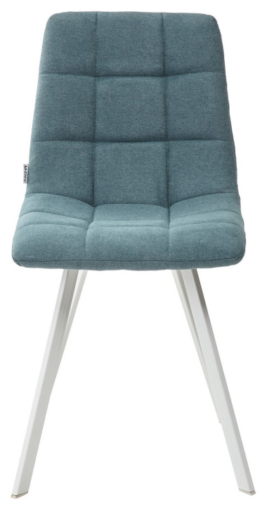 Стул CHILLI SQUARE UF860-12B зеленый хром, ткань/ белый каркас М-City — New Style of Furniture
