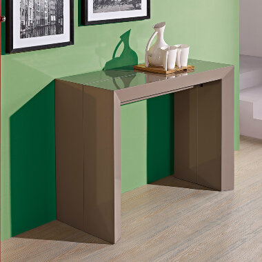 Стеклянный компьютерный стол B2316P капучино — New Style of Furniture
